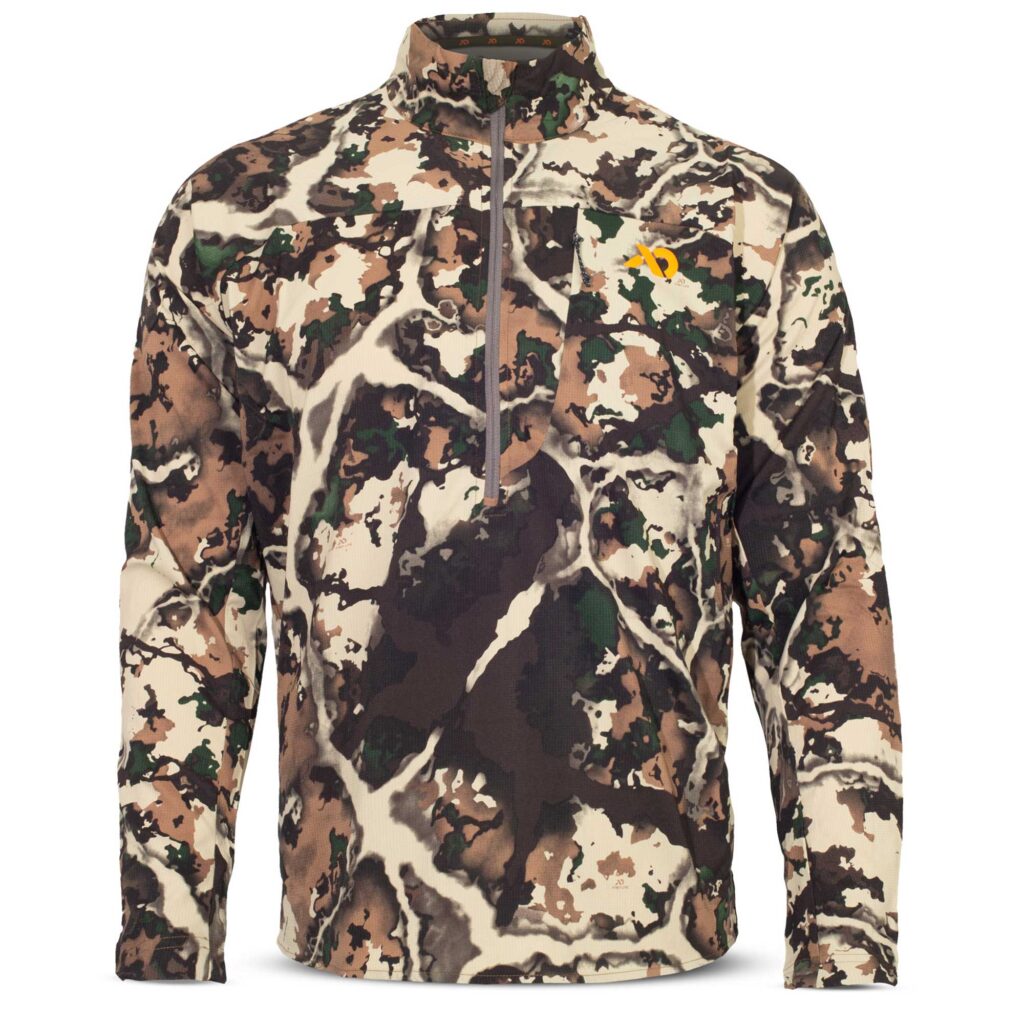 First Lite Men's Ridgeline QZ Pullover in Fusion camouflage