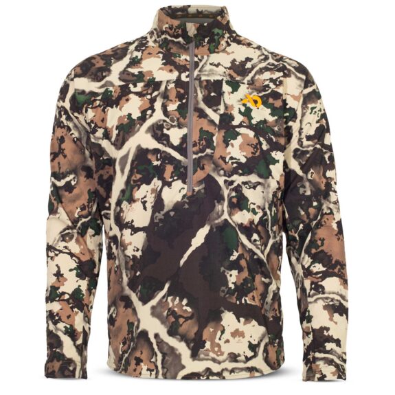 First Lite Men's Ridgeline QZ Pullover in Fusion camouflage
